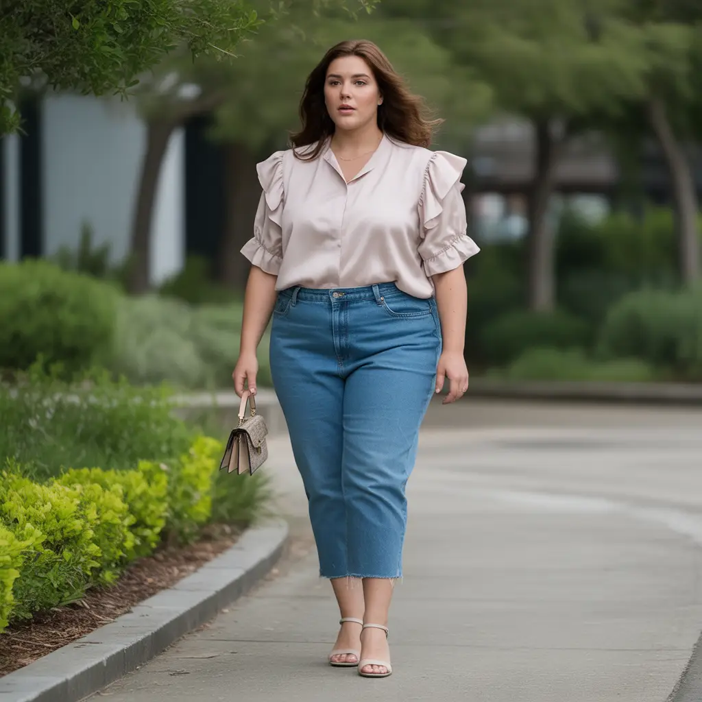 Ruffled Tops and Cropped Jeans