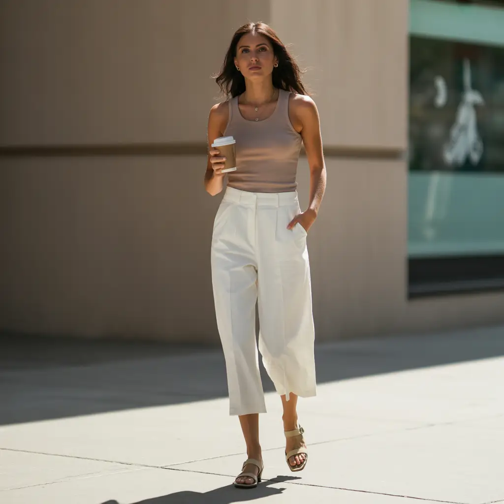 Tailored Culottes with Fitted Top