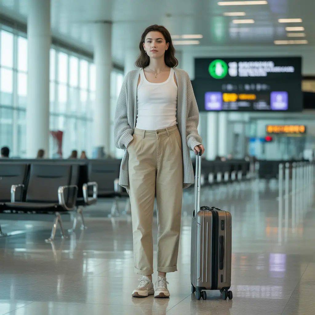 18 Best Airport Summer Outfits for Effortless Travel Style 6 Travel in Neutrals