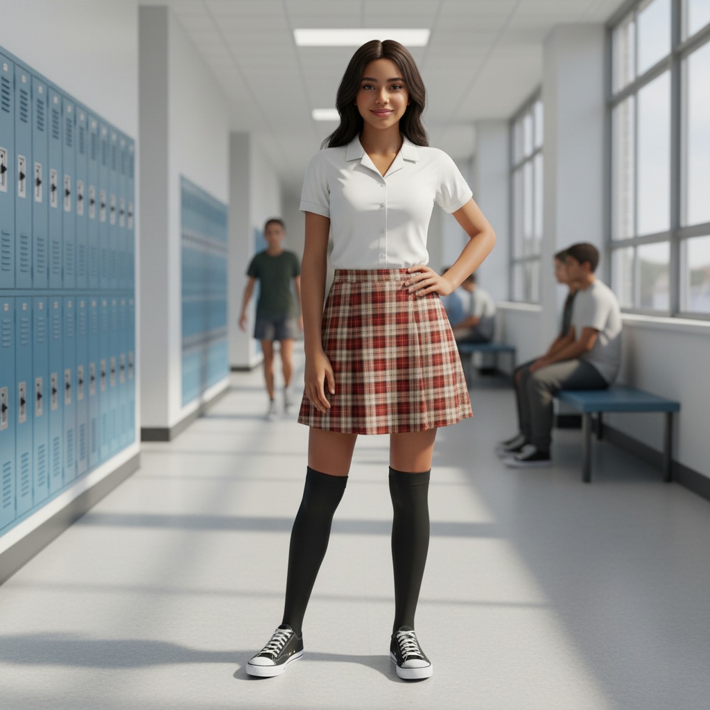 Latina Back to School Outfits: 21 Stylish Looks to Slay Every Classroom 5 Plaid Skirt Schoolcore