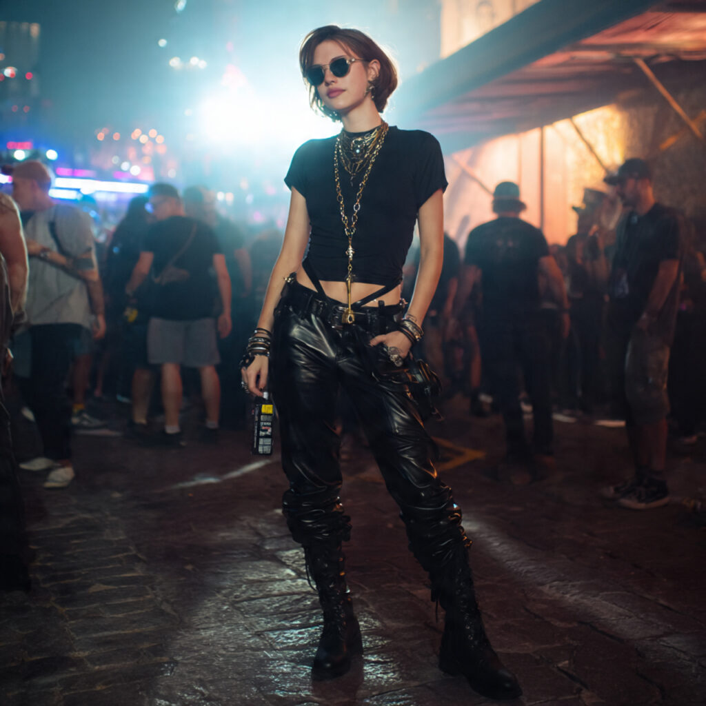 22 Best Rock Concert Outfit Looks for Maximum Impact 3 All-Black Rock Concert Outfit Looks