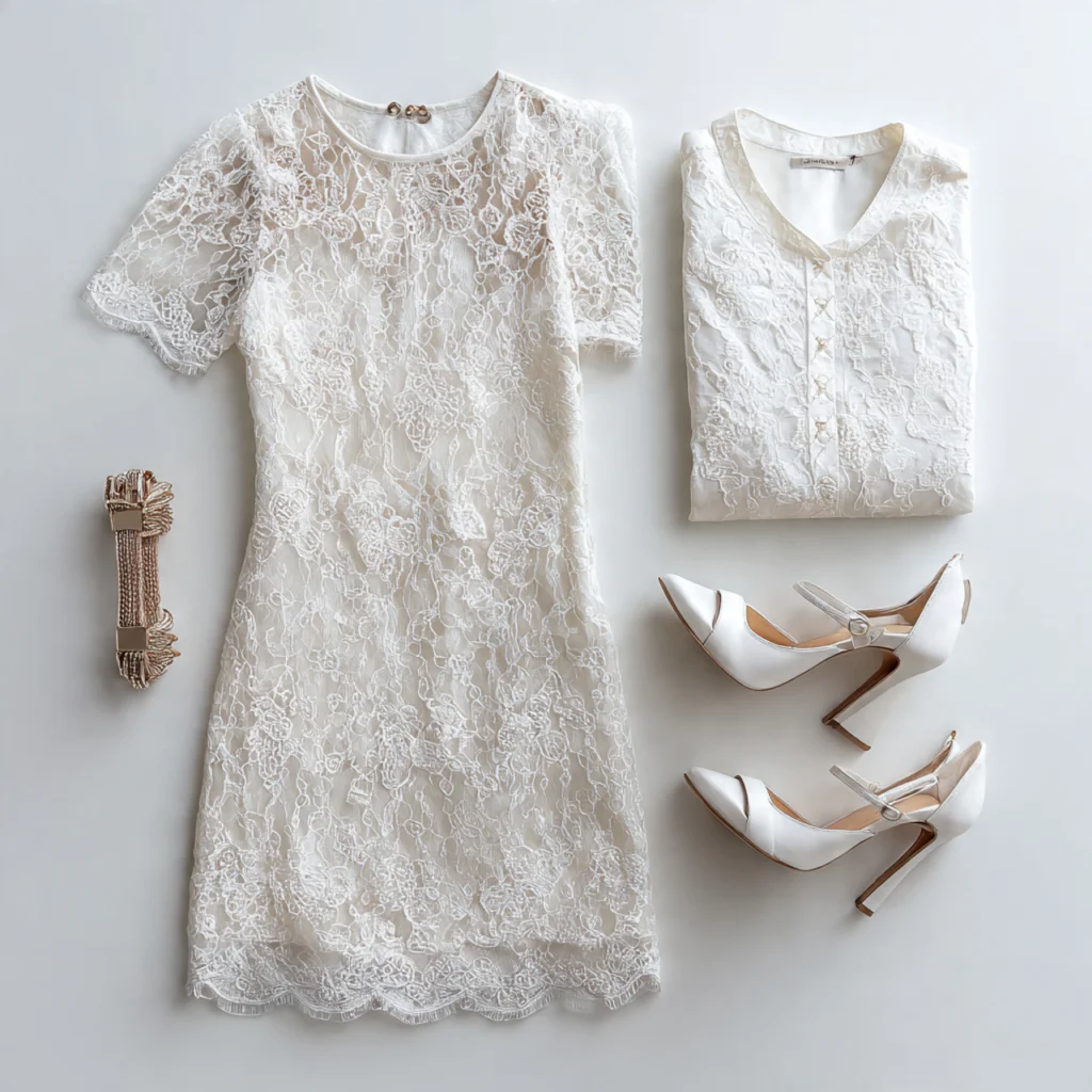 All White Party Outfits With Lace Details