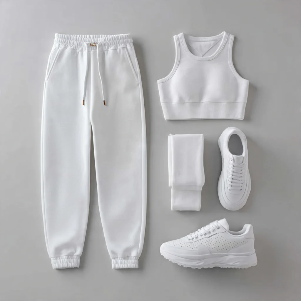 All White Party Outfits in Athleisure Style