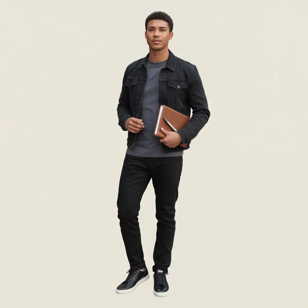 Back to School Outfits Highschool Black – Smart Casual Black Denim
