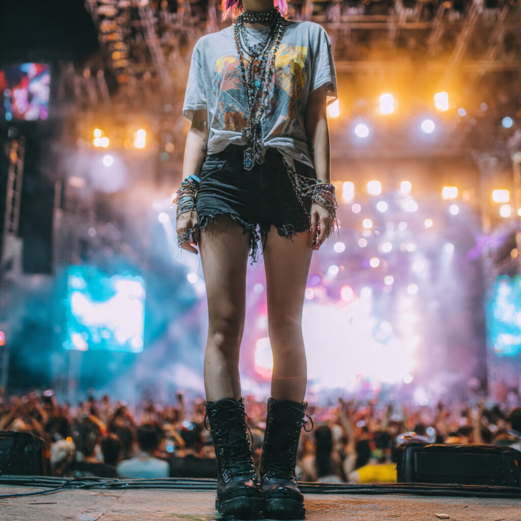 22 Best Rock Concert Outfit Looks for Maximum Impact 20 Biker Shorts Rock Concert Outfit Looks