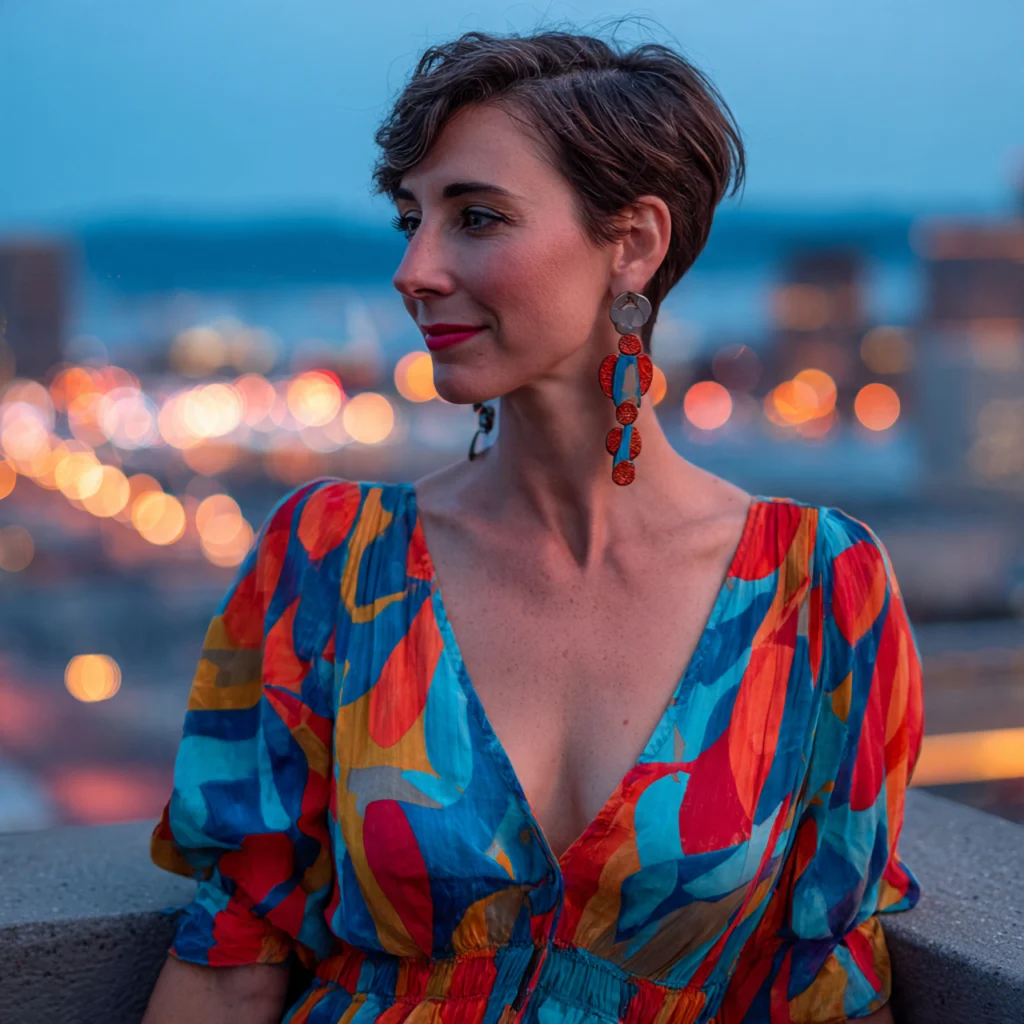 Birthday Party Outfits: Bold Print Jumpsuit