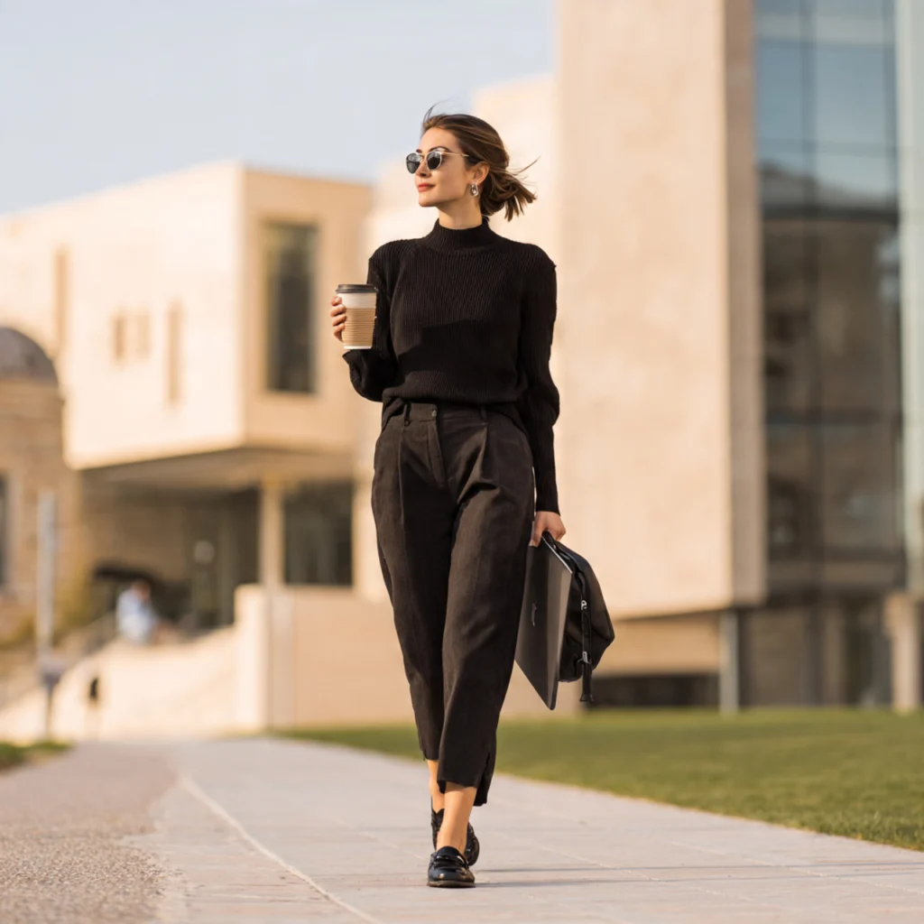 Black Back to School Outfits in Business-Casual Mode