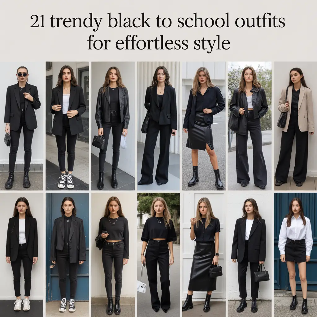 Black Back to School Outfits