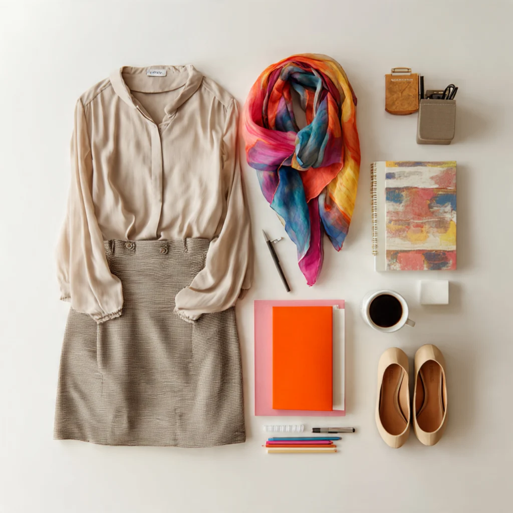 Bold Accent with Neutral Base