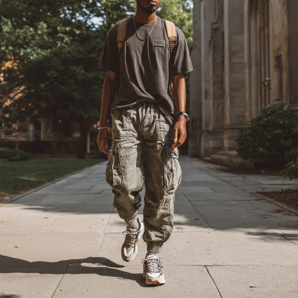 Cargo Pants Streetwear College Outfit Ideas Aesthetic