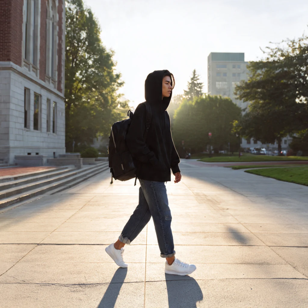 Casual Black Back to School Outfits with Denim