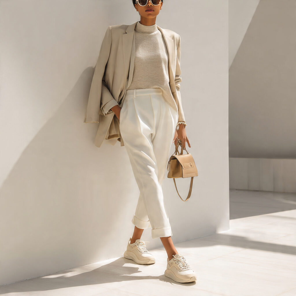 Chic Outfit Ideas Using Monochrome Layers