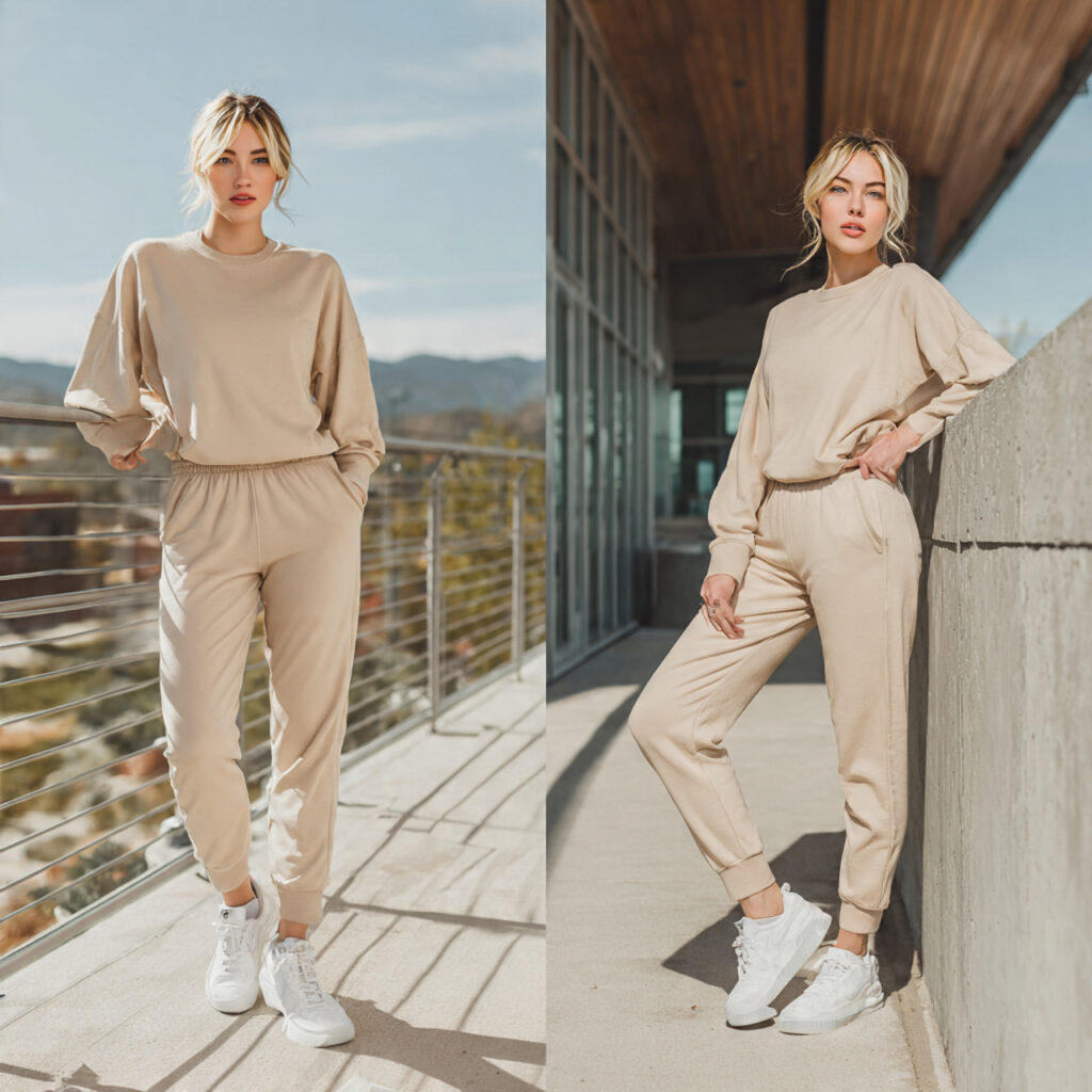 Chic Outfit Ideas With Neutral Athleisure