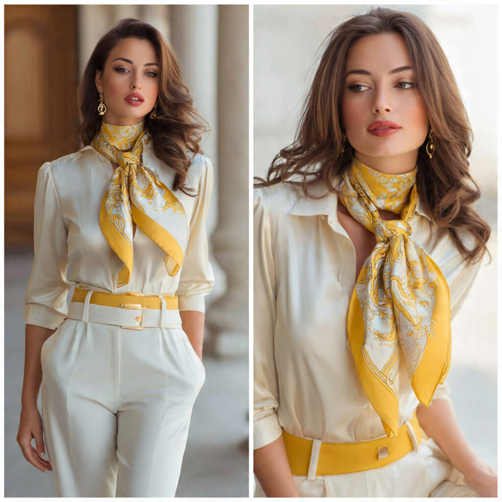 Chic Outfit Ideas With Silk Scarves