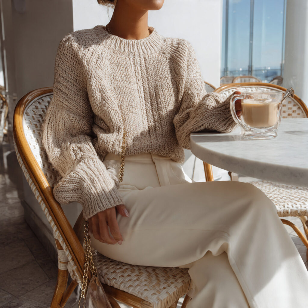 Chic Outfit Ideas With Soft Neutral Knits