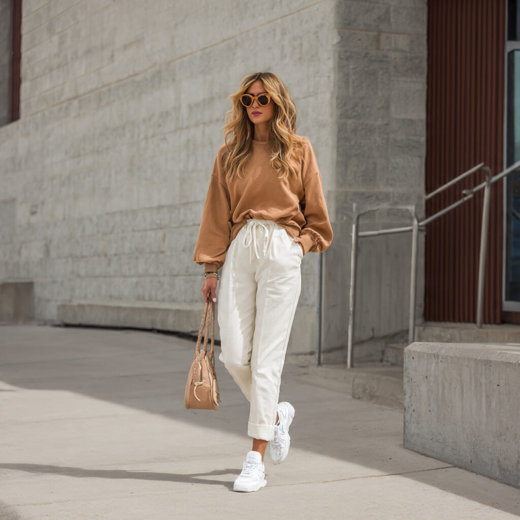 Chic Outfit Ideas With White Sneakers