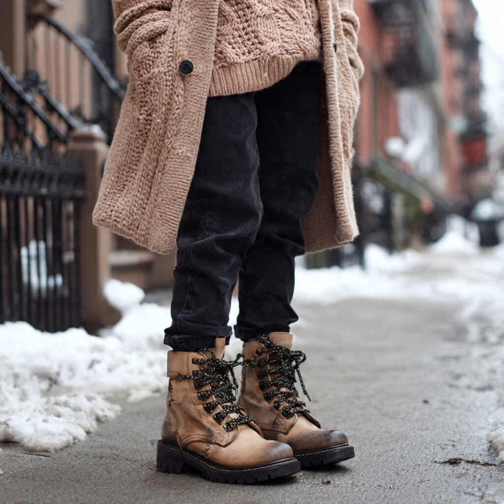 Combat Boot Winter Fashion Outfits