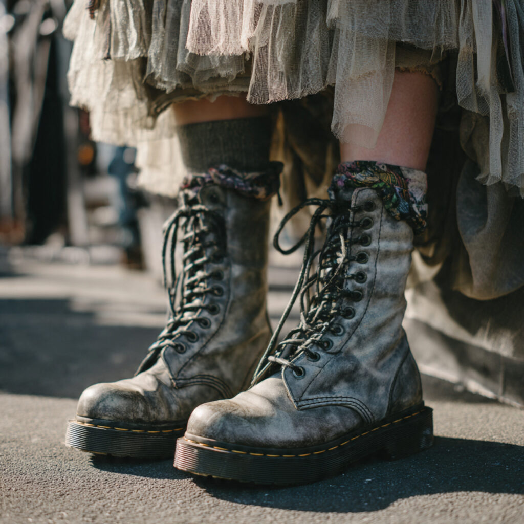 22 Best Rock Concert Outfit Looks for Maximum Impact 5 Combat Boots Rock Concert Outfit Looks