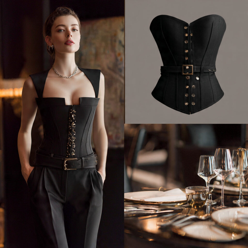 Corset Sophistication Birthday Dinner Outfit Looks