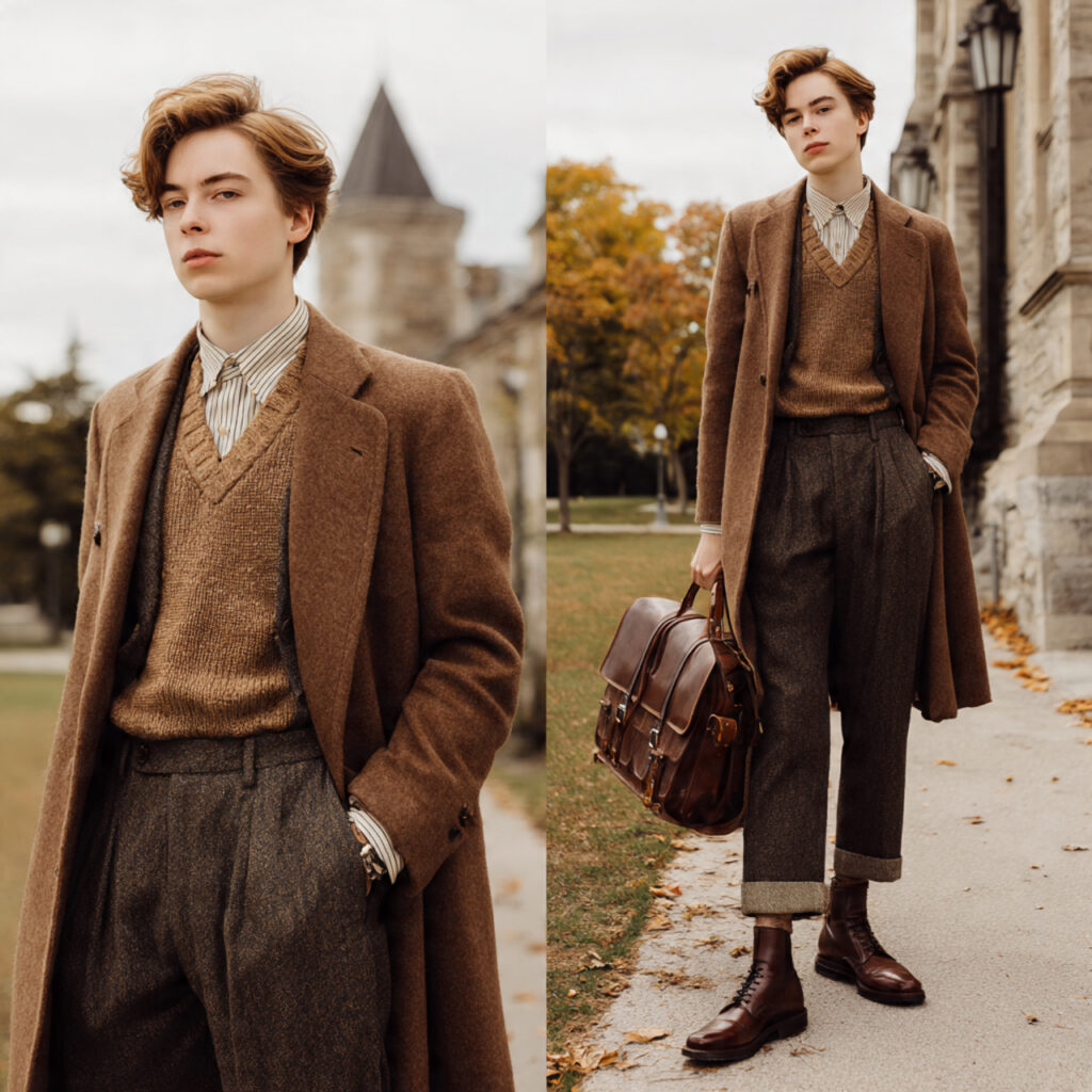 27 Trendy Winter Outfits for Teens: Layering, Color & Comfort 3 Dark Academia Inspired Look Idea