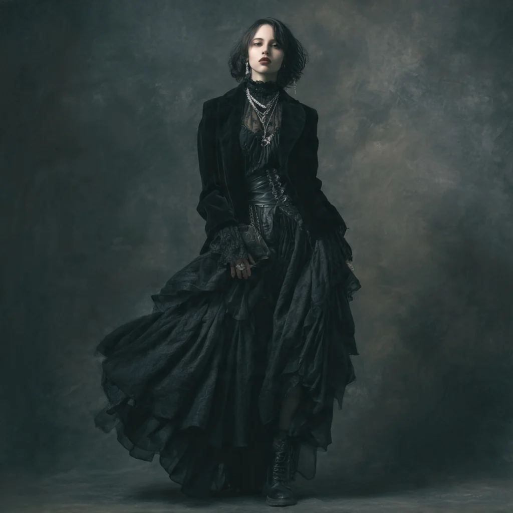 Dark Layering in Trad Goth Outfits