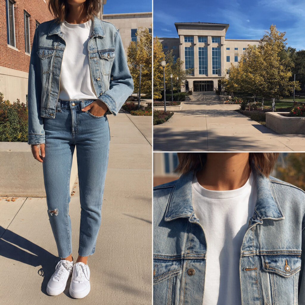 Denim-on-Denim College Aesthetic