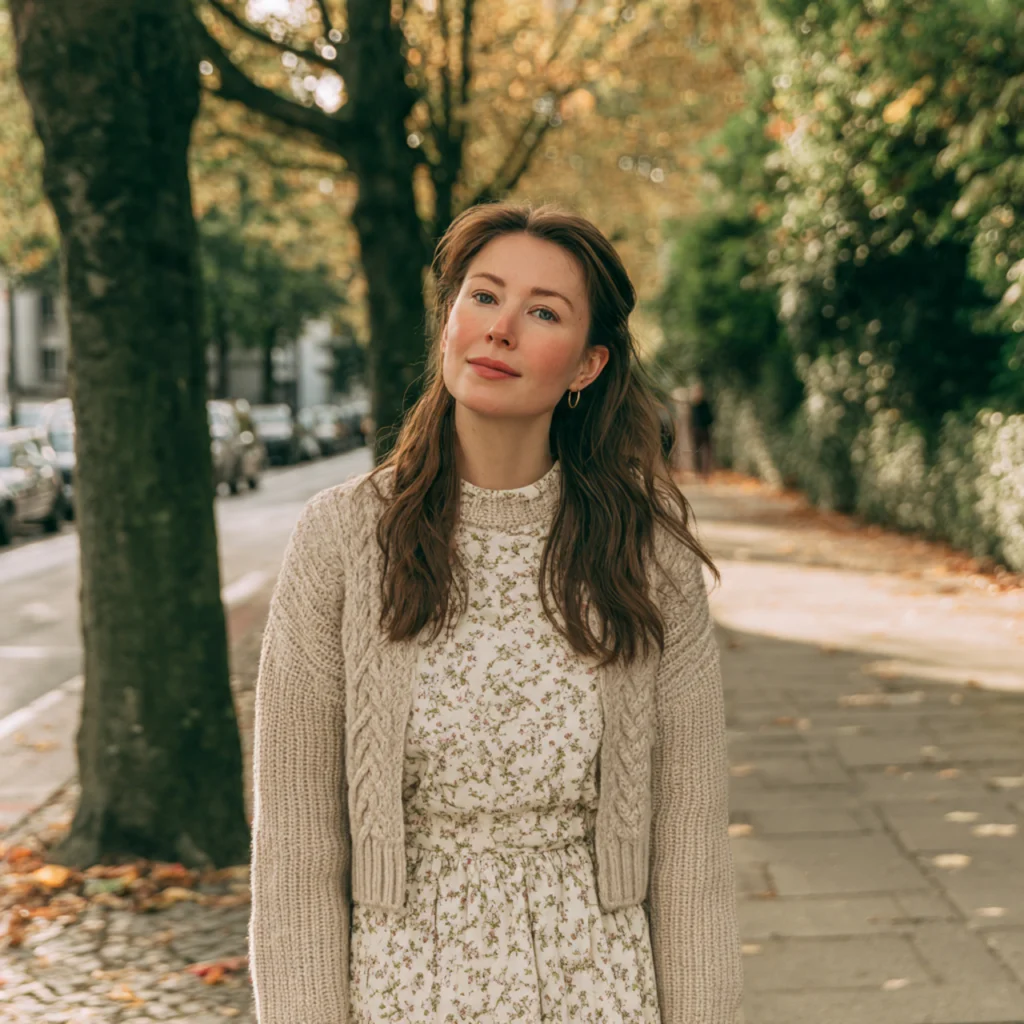 20 Best Fall Transition Outfits to Wear This Season 1 Fall Transition Outfits: Lightweight Sweater Over a Summer Dress