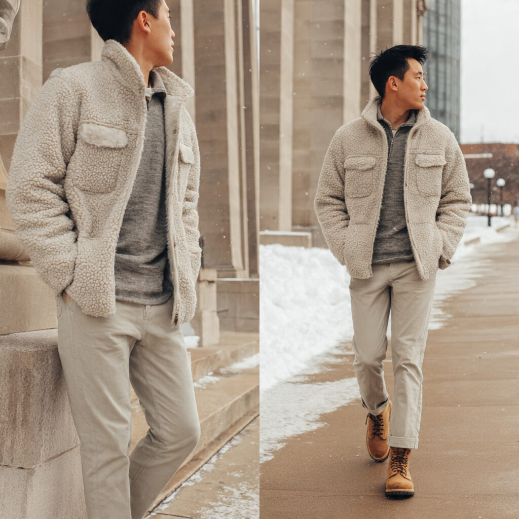 Fleece Jacket Winter Fashion Outfits