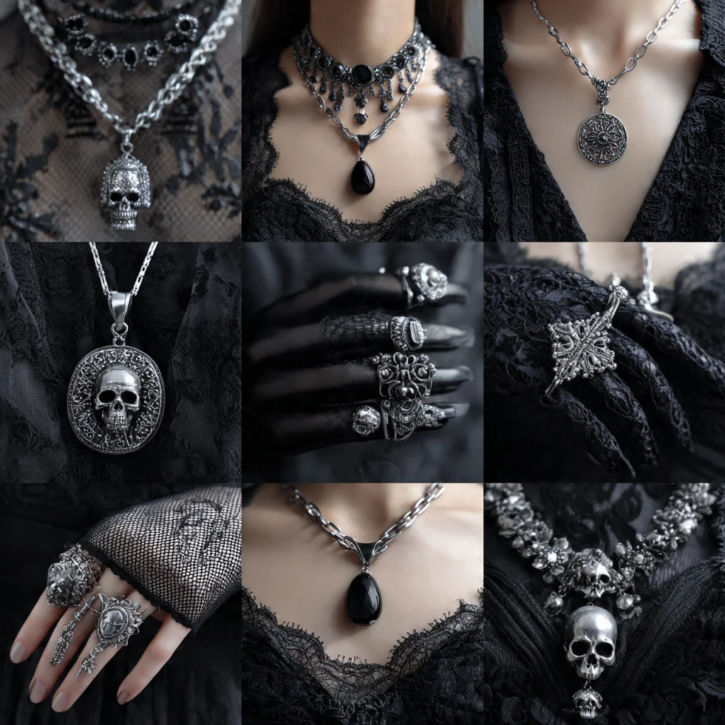 Gothic Accessories in Trad Goth Outfits