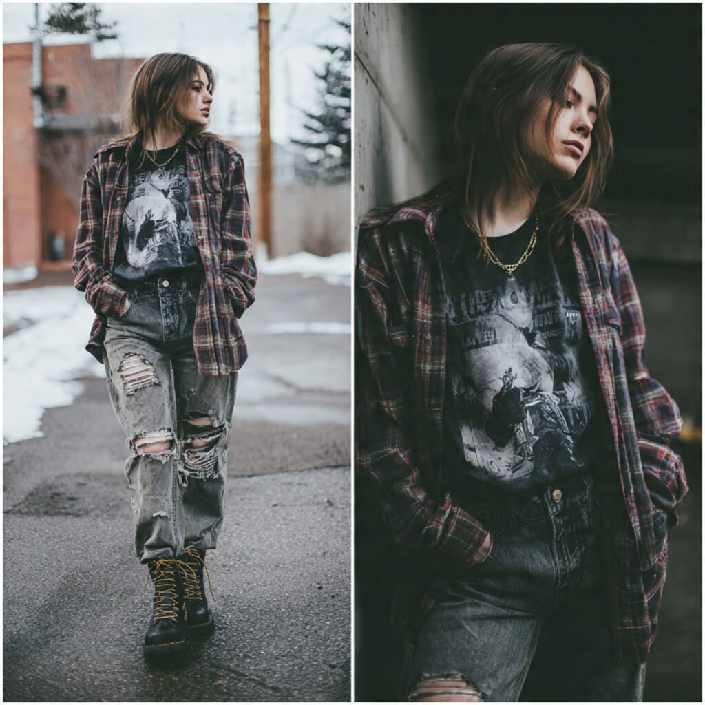 27 Trendy Winter Outfits for Teens: Layering, Color & Comfort 15 Grunge Inspired Ripped Denim Idea