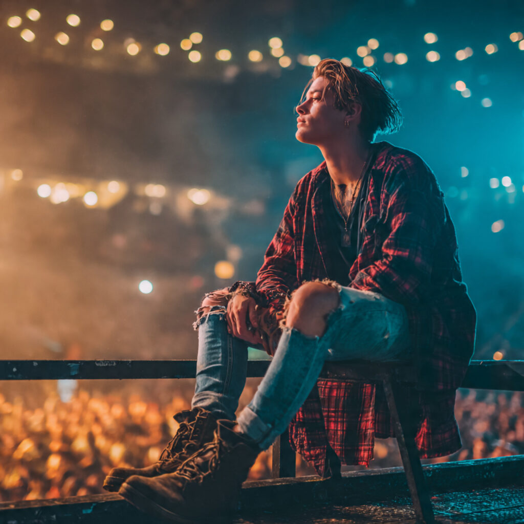 22 Best Rock Concert Outfit Looks for Maximum Impact 8 Grunge Layered Rock Concert Outfit Looks