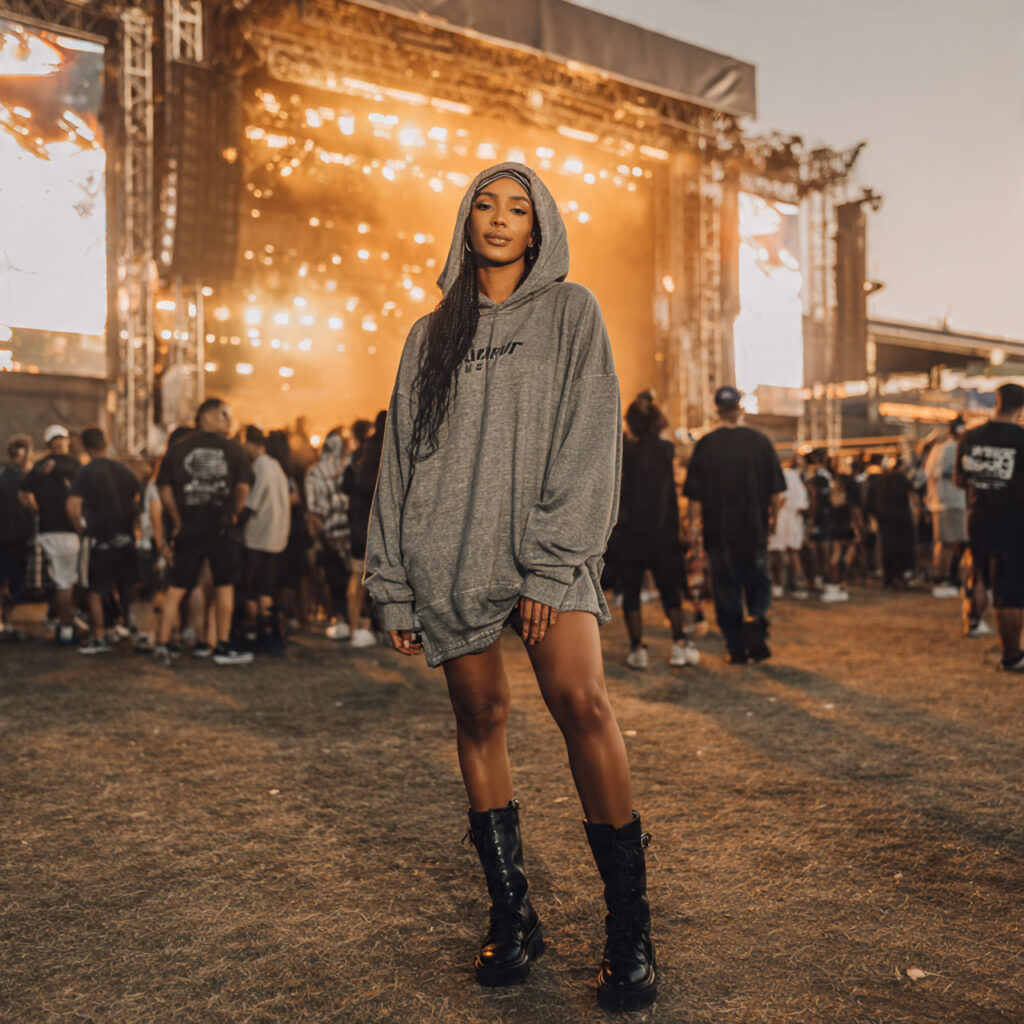 Hoodies and Mini Skirts for Street Style
