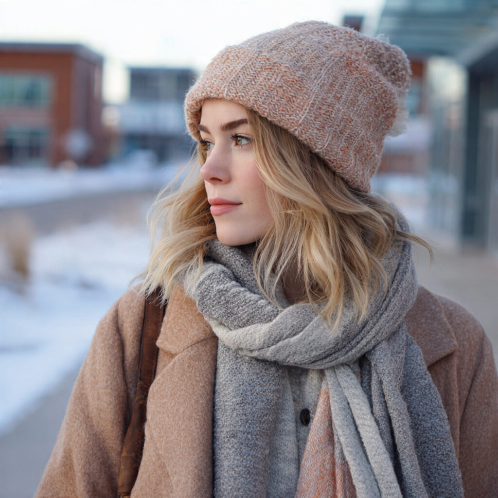 Knit Beanie Winter Fashion Outfits