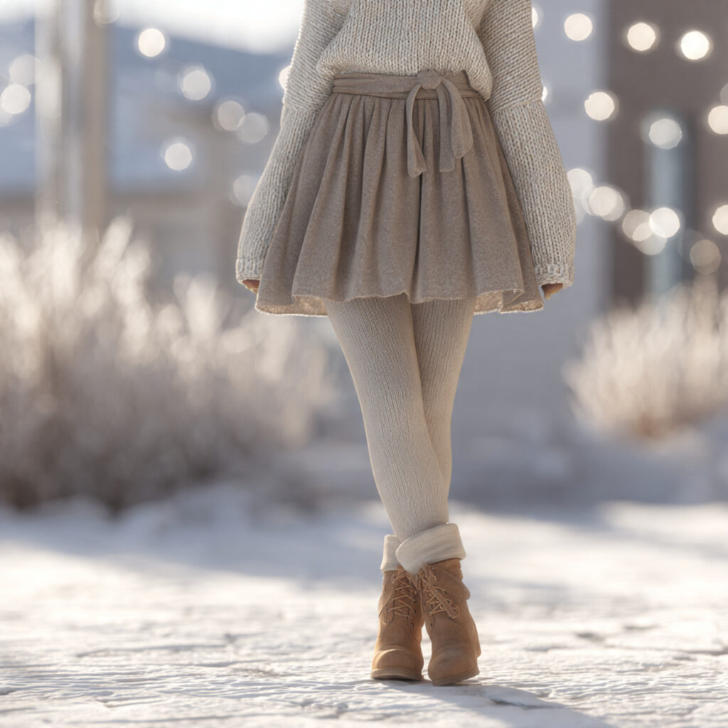 Knit Skirt Winter Fashion Outfits