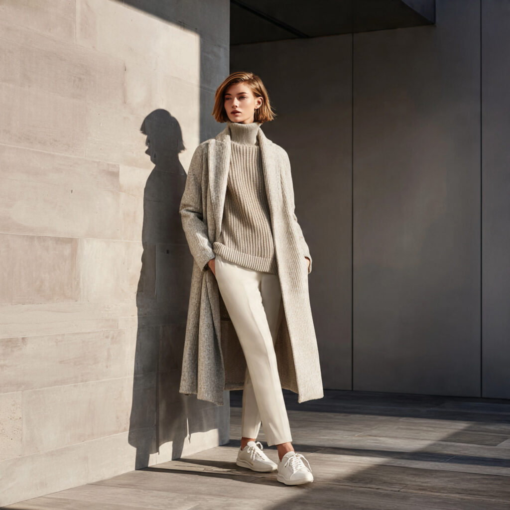 Layered Wool Coat Winter Fashion Outfits