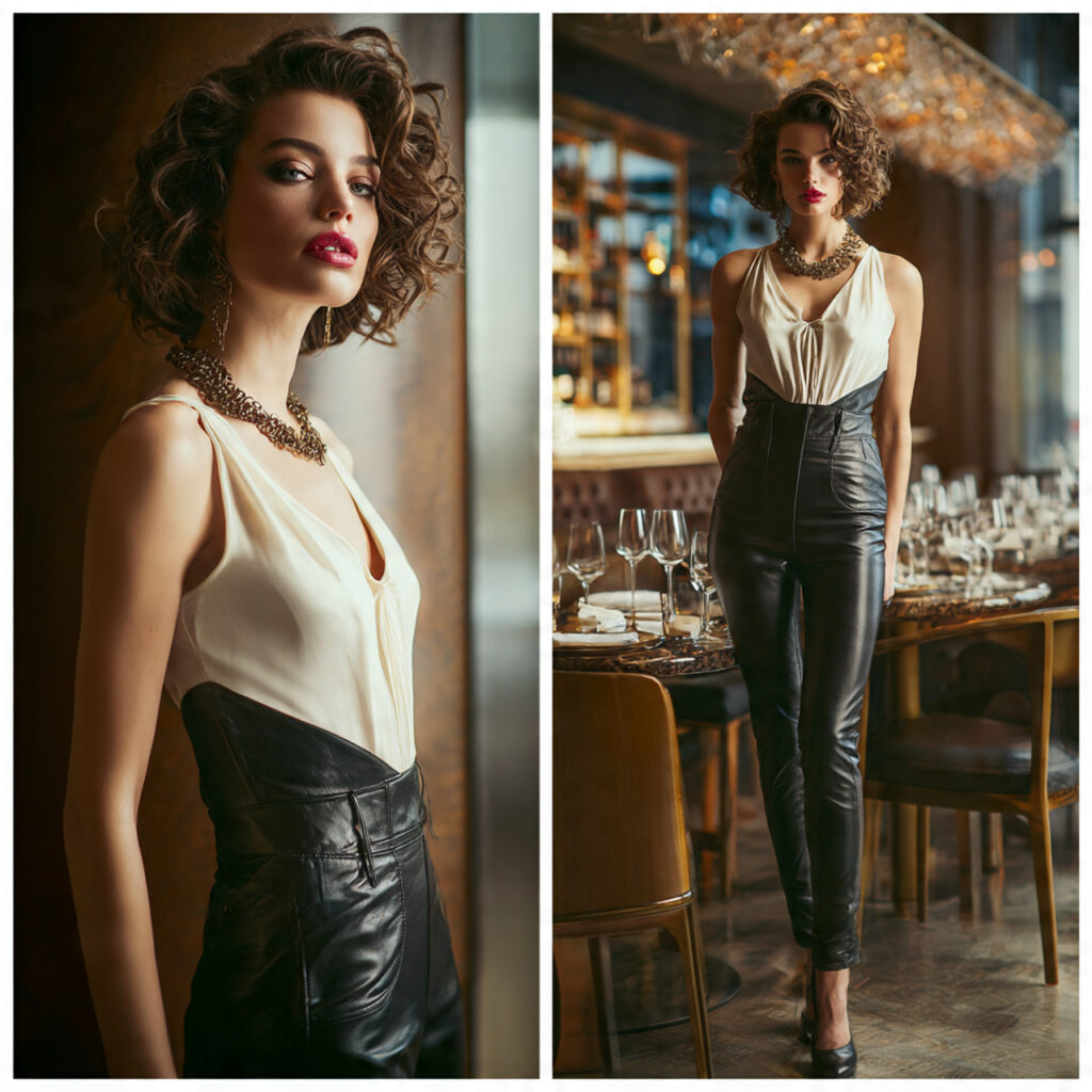 Leather Pants Edge Birthday Dinner Outfit Looks