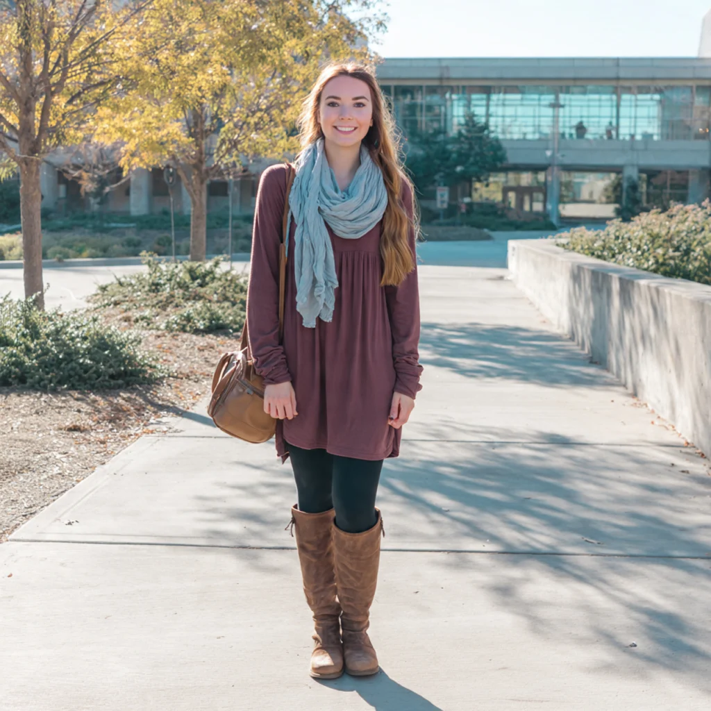 Long Sleeve Tunic with Leggings and Boots