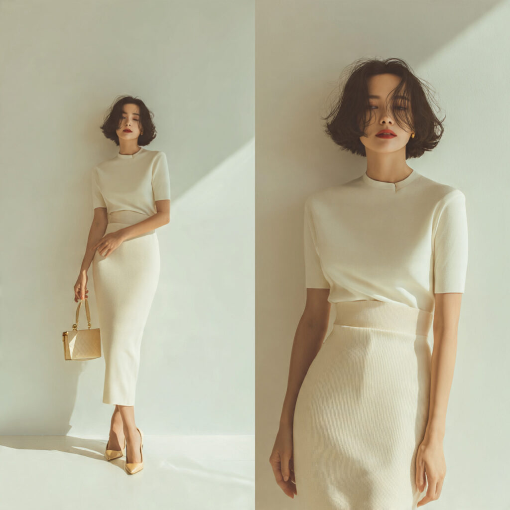 20 Best Minimalist Outfit Ideas to Stay Stylish with Less 5 Midi Skirt with Simple Top