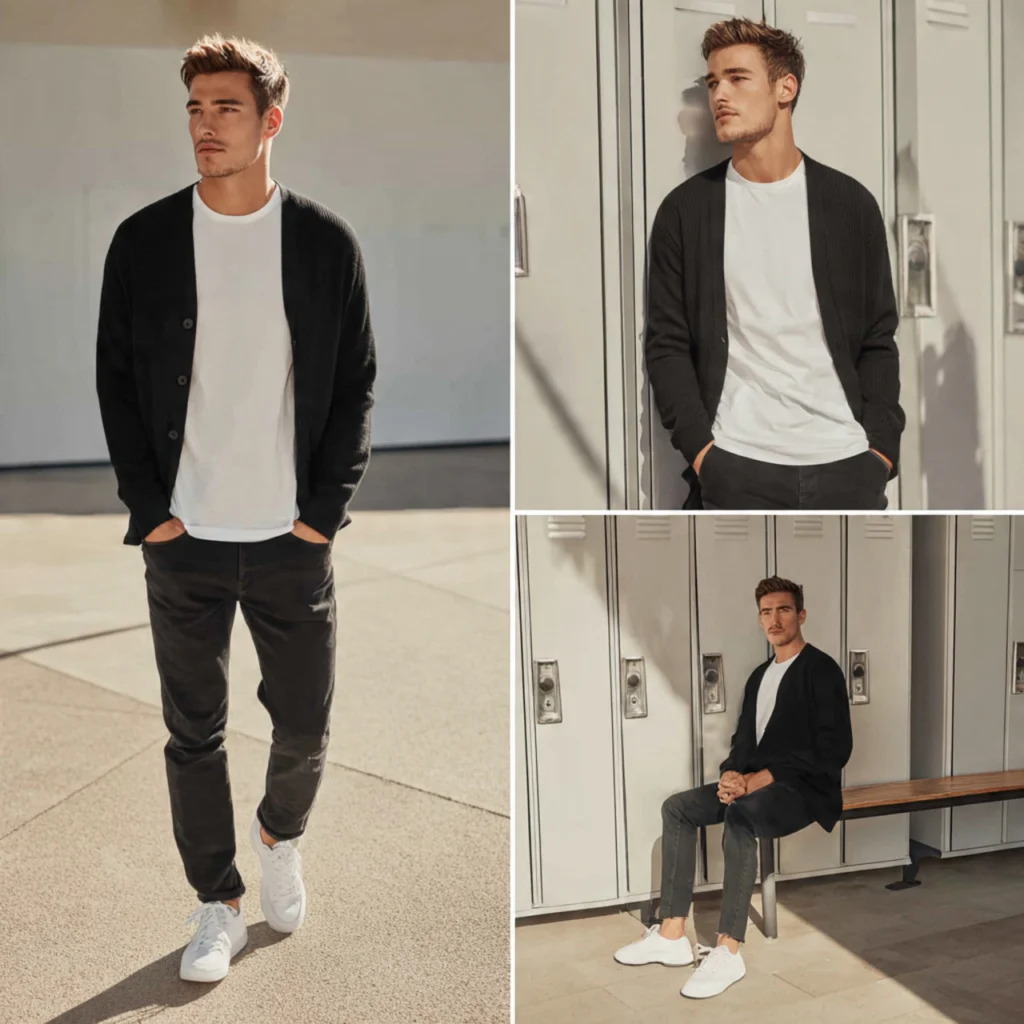 Minimal Layered Monochrome Back to School Outfits