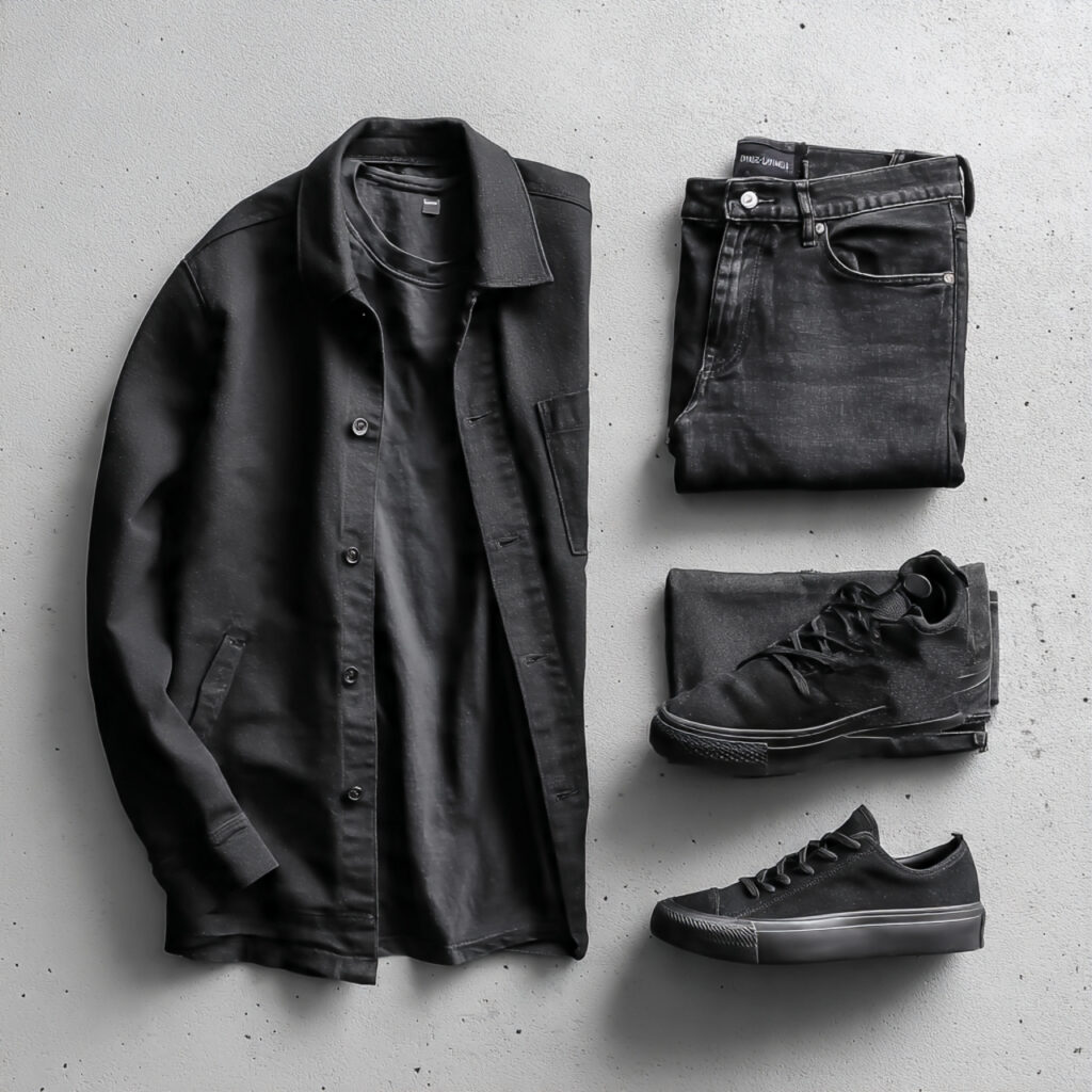 Monochrome All-Black College Outfit Ideas Aesthetic