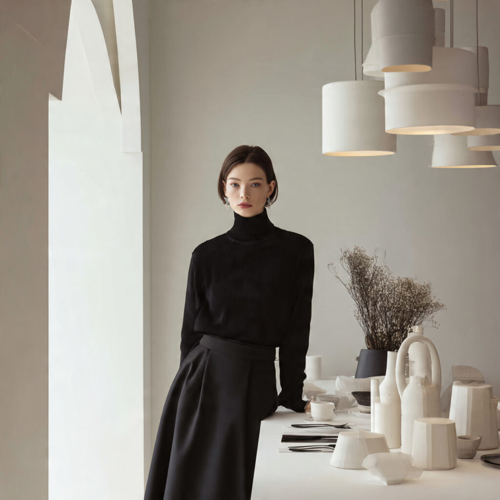 Monochrome Minimalist Birthday Dinner Outfit Looks