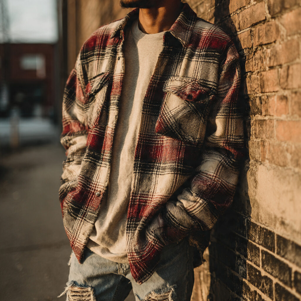 Oversized Flannel Layers for Classic Grunge Outfit Ideas