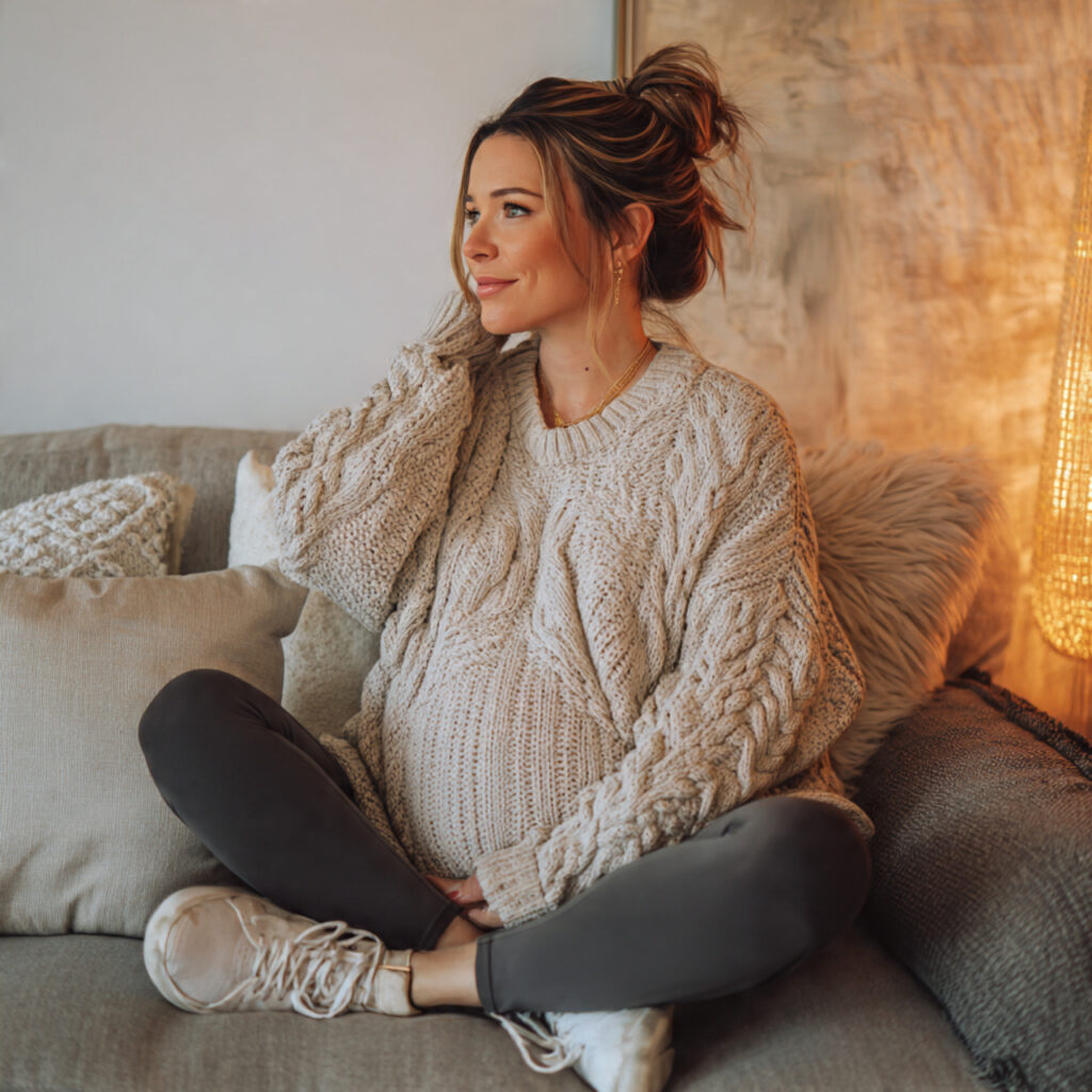 20 Trendy Cute Maternity Outfit Ideas to Stay Stylish and Comfortable 5 Oversized Sweaters and Cardigans