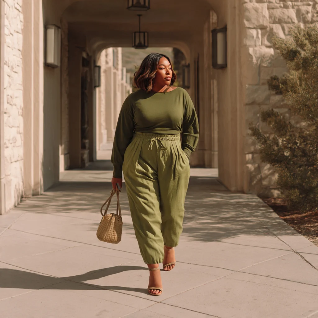 Plus Size Back to School Outfits Embracing a Monochrome Look