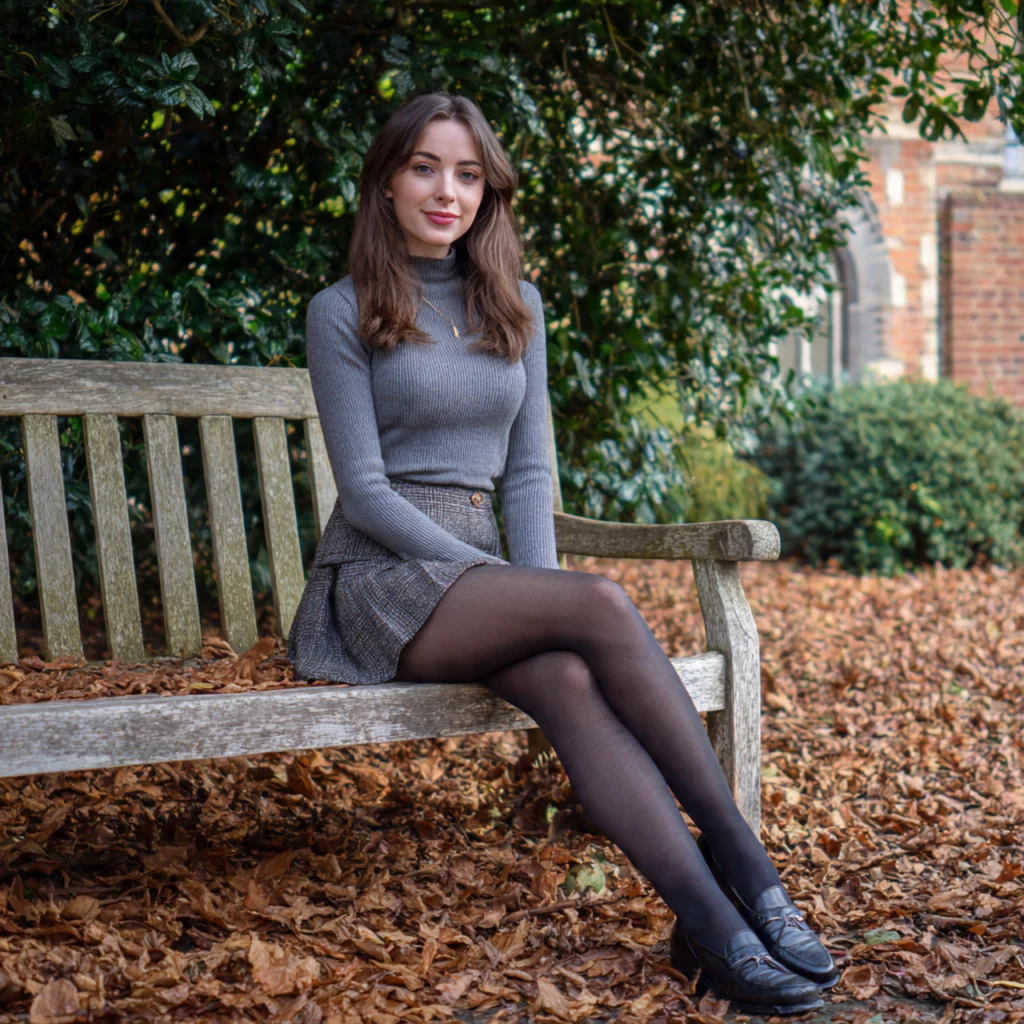 Preppy Back to School Outfits Featuring a Mock-Neck Sweater and Skirt