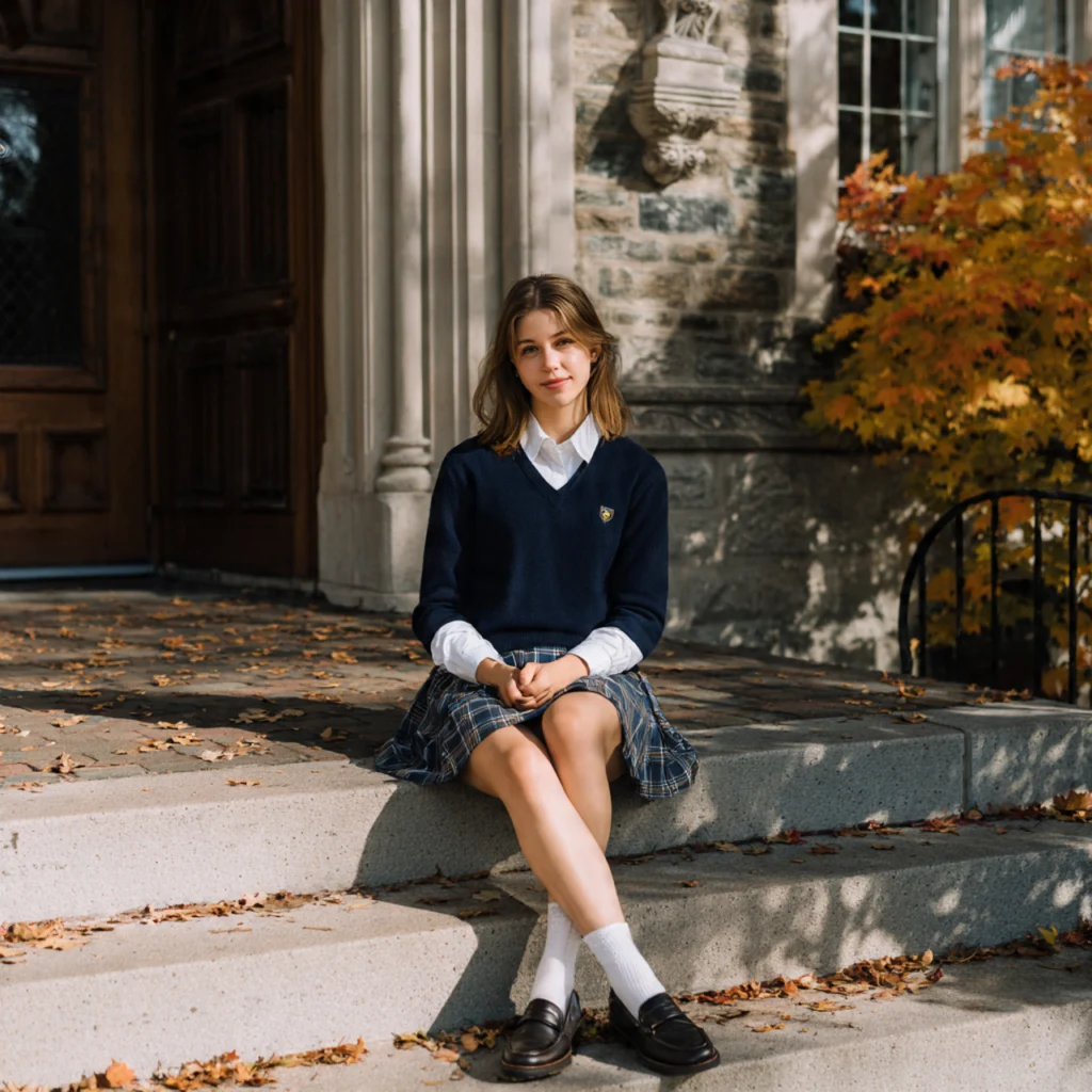 Preppy Back to School Outfits Using Layered Collars