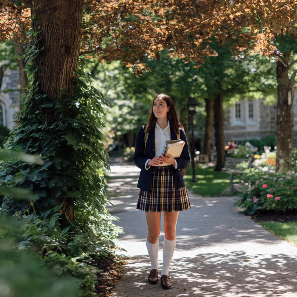 Preppy Back to School Outfits Using a Pleated Skirt