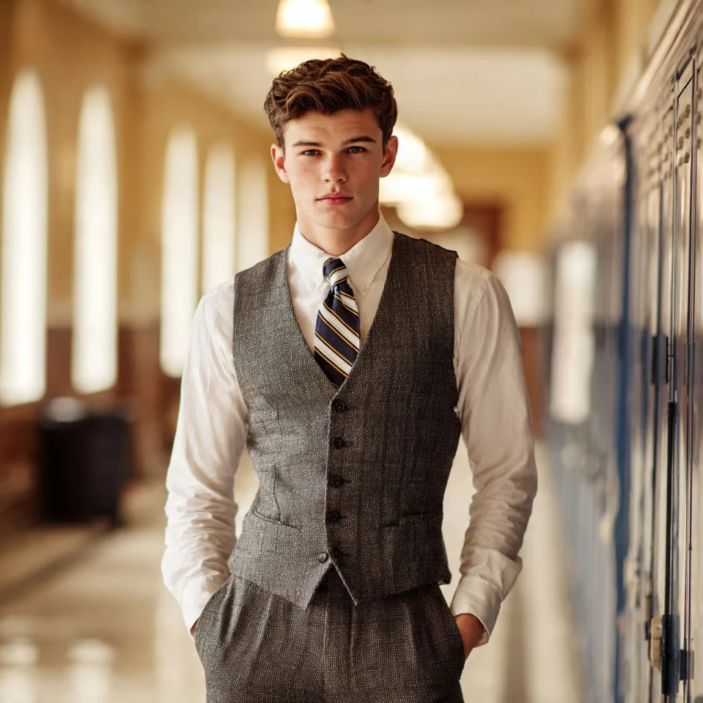 Preppy Back to School Outfits With a Patterned Tie