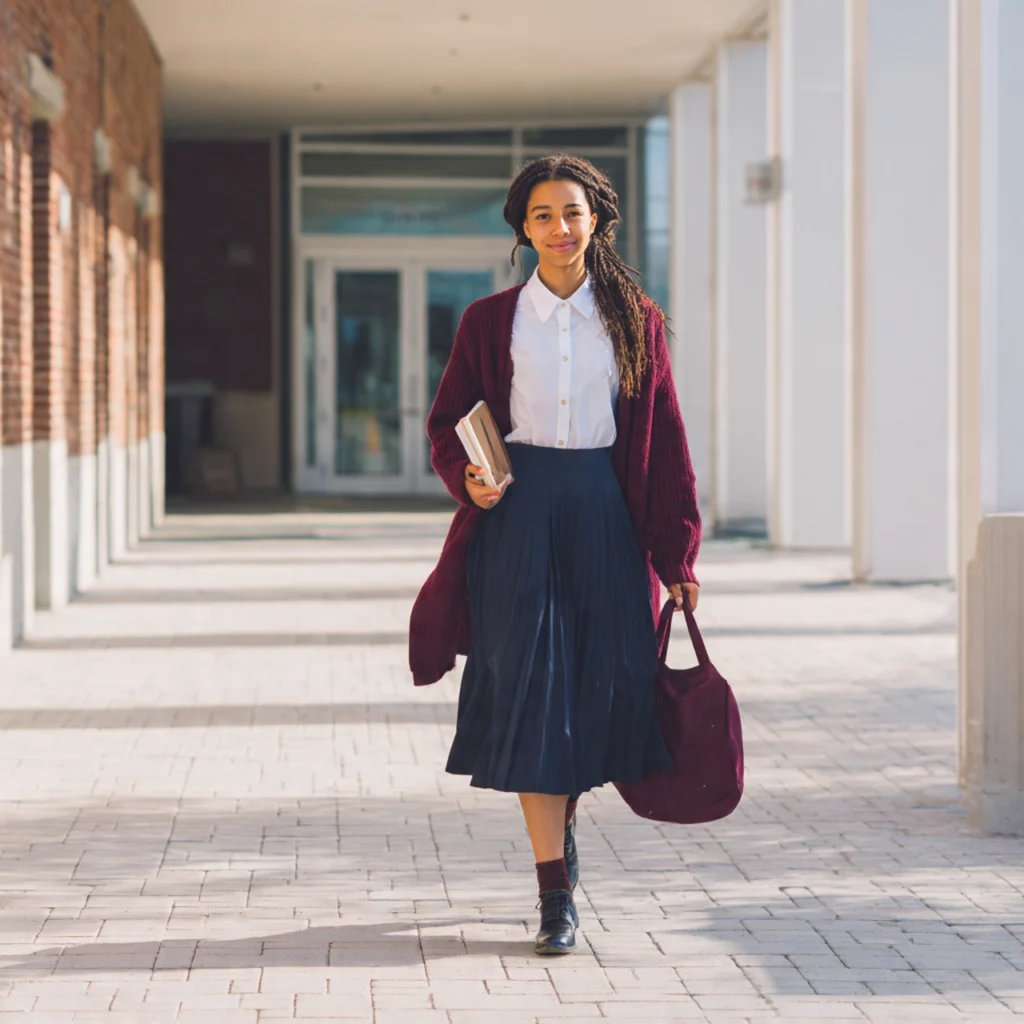 Preppy Back to School Outfits with a Monochrome Palette