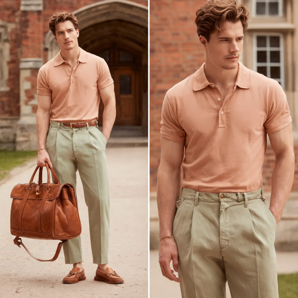 Preppy Back to School Outfits with a Polo Shirt and Chinos